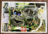 A12 S7 4 - Colita foarte veche - Madagascar - Japex 99 - fluturi - bloc filatelic