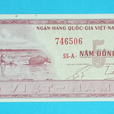 Vietnam 5 Dong 1955 'Plantatie orez' aUNC serie: 746506