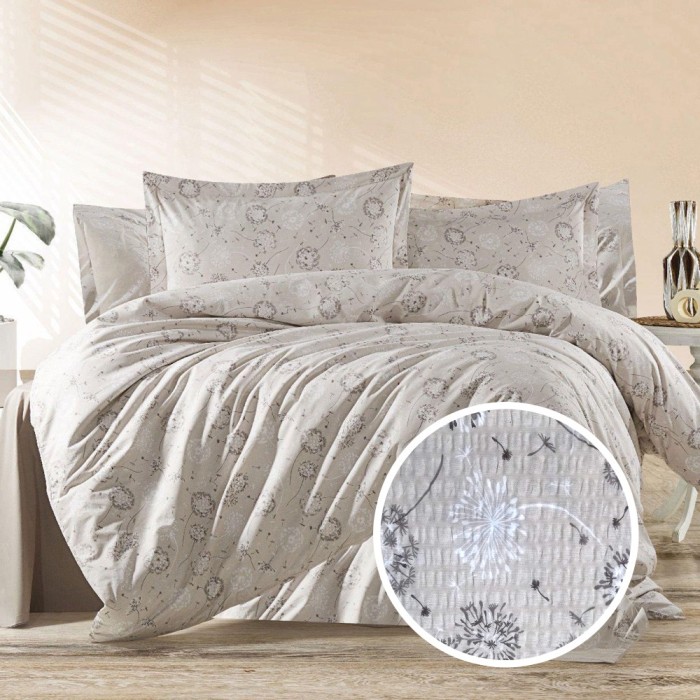 LENJERIE DE PAT CREPONATA 100% BUMBAC (CREP1) - doua persoane