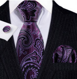 Set cravata + batista + butoni - matase - model 278