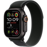 Apple Watch Ultra 2, GPS, Cellular, Carcasa Black Titanium 49mm, Black Trail Loop - S/M