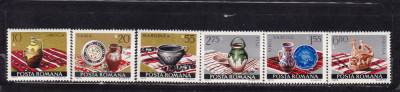 ROMANIA 1973 LP 832 CERAMICA ROMANEASCA SERIE MNH foto