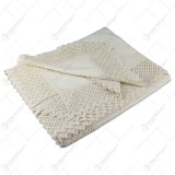 Fata de masa traditionala din bumbac, dreptunghiulara, 260&times;160 CM, Crem