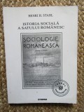 STORIA SOCIALA A SATULUI ROMANESC - O CULEGERE DE TEXTE de HENRI H. STAHL
