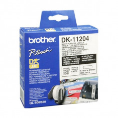 Etichete pentru Imprimanta Multifunc?ionala Brother DK11204 17 x 54 mm Alb foto
