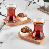 Cumpara ieftin Set de ceai UP00682, Forsberg, 6 piese, sticla/lemn