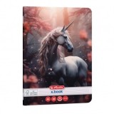 Caiet A5 48 file dictando, motiv Unicorn