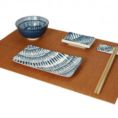 Set pentru sushi 12 piese Brandani V2, 31x29x6 cm, portelan/bambus