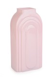 Cumpara ieftin Vaza flori sticla roz Frey 13x9.5x26.5 cm