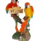 Statueta decorativa, Papagali pe creanga, Welcome, Portocaliu, 18 cm, 1025DD4-2