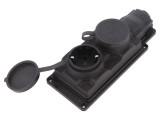 Conector Alimentare AC 250VAC 16A Negru IP44 2P PE