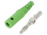 Mufă Banană 4mm Verde 32A 70VDC