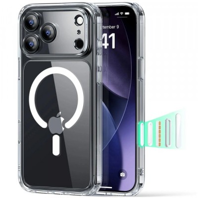 Husa MagSafe pentru Apple iPhone 17 Pro Max, ESR, Classic Hybrid, Transparenta foto