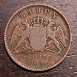 Moneda - Baden - 1 Kreuzer 1864, Europa
