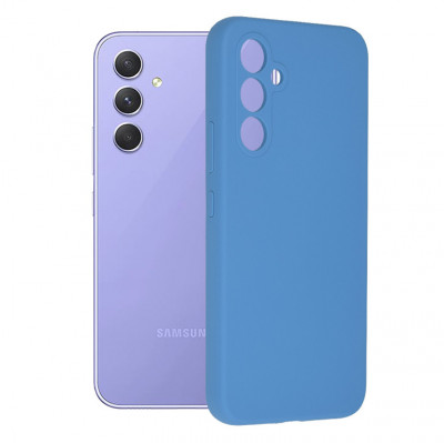 Husa pentru Samsung Galaxy A54, Techsuit Soft Edge Silicone, Denim Blue foto