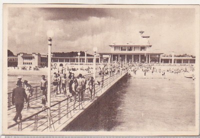 bnk cp Mamaia - Plaja - uzata 1953 foto