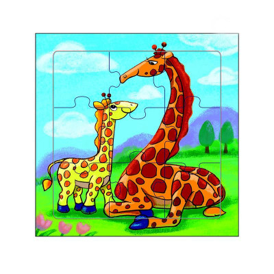 Puzzle educativ girafe, 18m+ MAMAMEMO EduKinder World foto