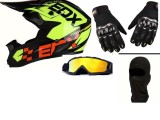 Set casca moto-atv-trotineta-enduro+Ochelari+Manusi+Cagula ,marimi disponibile S,M si L