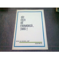 CAT ESTI DE FRUMOASA, TARA! CANTECE DIN CONCURSUL L. VIDU 1969-70 (CU PARTITURI)