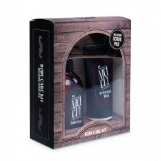 Set cadou barbati MR. NICE GUY - pentru corp si fata (gel dus + disc exfoliere corp + aftershave balsam)