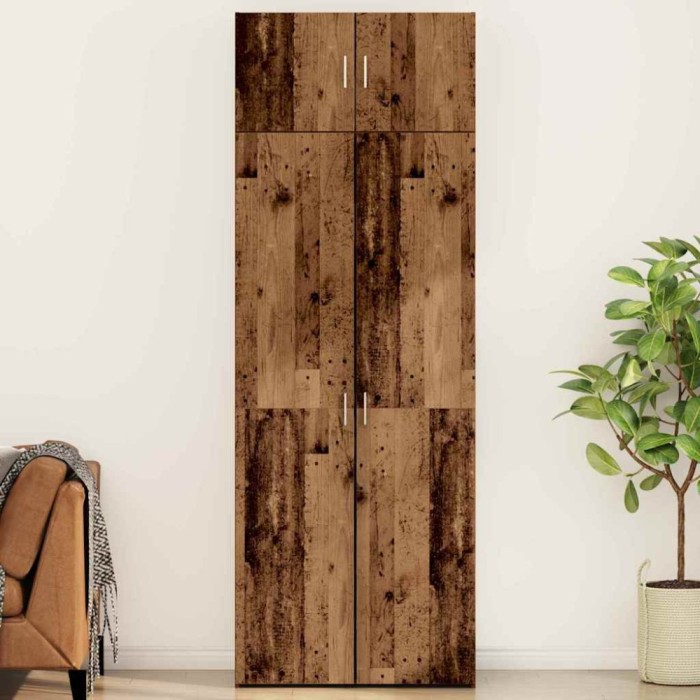 vidaXL Dulap de depozitare Lemn vechi 80 x 42.5 x 225 cm Lemn compozit