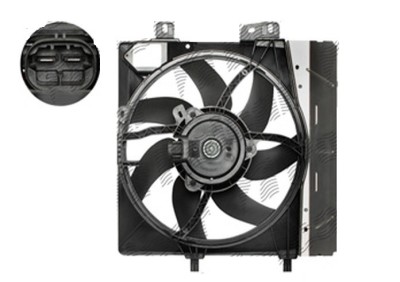 Ventilator radiator GMV Citroen C2 (Jm), C3 1 (Fc), C3 Ii, C3 Pluriel (Hb), Ds3; Peugeot 1007 (Km), 2008, 207 (Wa, Wc), 208 foto
