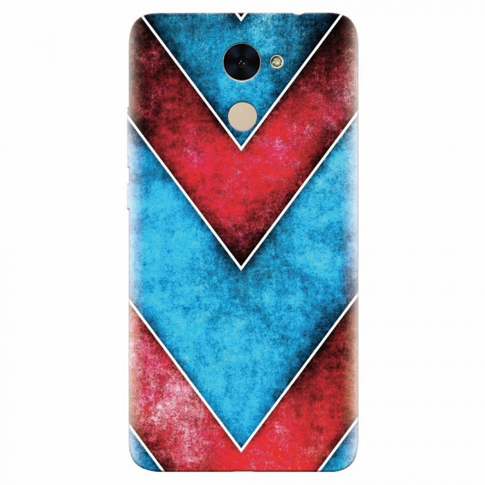 Husa silicon pentru Huawei Y7 Prime 2017, Blue And Red Abstract