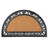 Covoras intrare Strend Pro semirotund guma 75x45 cm maro/multicolor cu ornament