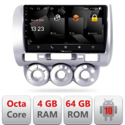 Navigatie Honda Fit Jazz 2004-2008 Android radio gps internet quad core 4+64 carplay android auto CarStore Technology foto