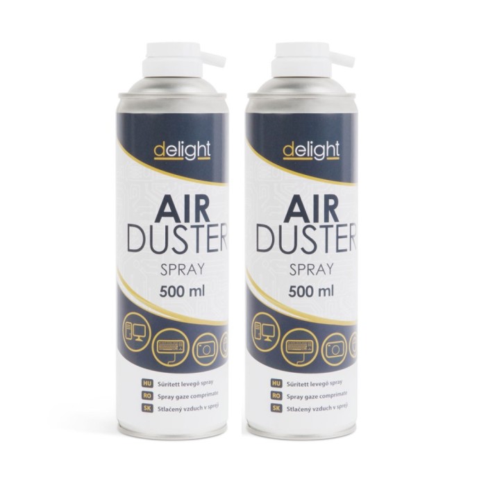 Pachet 2 x Spray cu Aer Comprimat - 500 ml (Curatare Electronica Auto Zone Greu Accesibile)