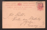 Great Britain 1902 Postal History Rare Postcard London Squared Circles D.298