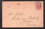 Great Britain 1902 Postal History Rare Postcard London Squared Circles D.298