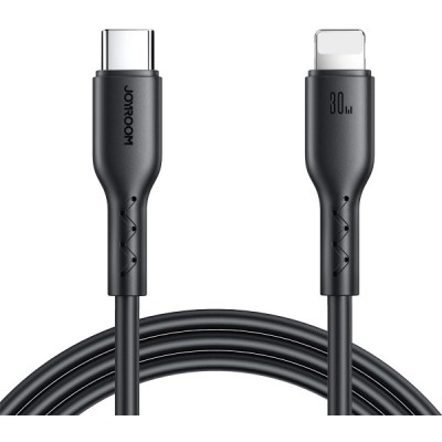 Cablu Date si Incarcare USB-C - Lightning Joyroom SA26-CL3, 30W, 1m, Negru foto
