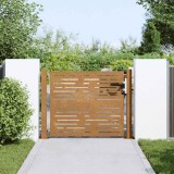 vidaXL Poartă pentru grădină, 105x105 cm, oțel corten, dreptunghiuri