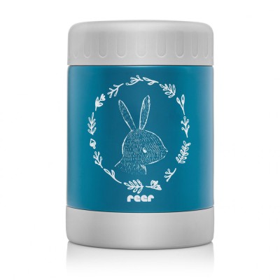 Cutie termica pentru mancare, otel inoxidabil vidat, 300 ml, albastra, Reer ColourDesign 90411 Children SafetyCare foto