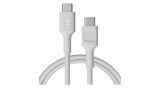Cablu Greencell PowerFlex Silicon USB-C 1.2m 100W &Icirc;ncărcare Rapidă PD Alb
