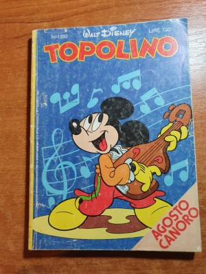 topolino - carte pt copii cu benzi desenate si jocuri in limba italiana-din 1981 foto