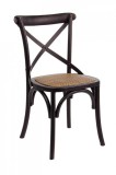 Cumpara ieftin Scaun cu spatar din lemn negru natur Cross 50.5 cm x 52 cm x 87 h x 46 h