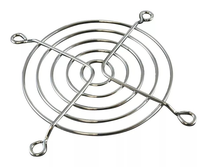 Protectie 80x80mm pentru ventilator metal fixare surub argintiu TQSolution FG-08