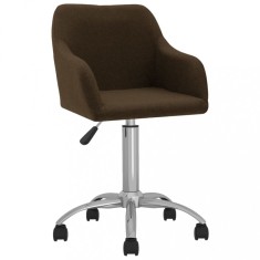 Scaun de birou pivotant, maro &amp;icirc;nchis, material textil foto