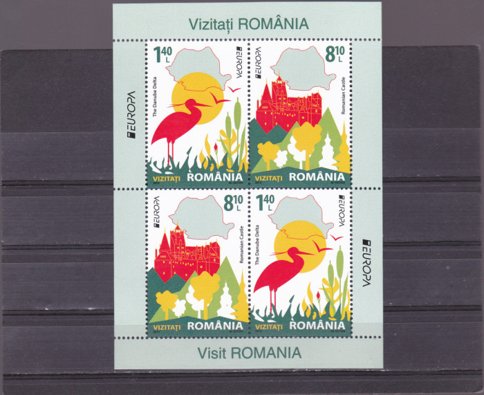 Romania 2012 - Europa bloc neuzat,MNH,VIZITATI ROMANIA.