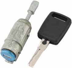Butuc yala cilindru usa stanga fata cu cheie Techstar, compatibil Audi A6 C5 (1997&ndash;2005), cod OE 4B0837217 / 4B0837217A