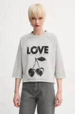ZADIG&amp;VOLTAIRE bluza femei, culoarea gri, cu imprimeu, JWSS01618