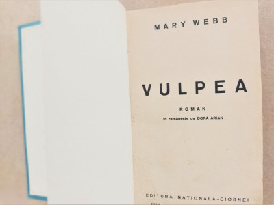 Mary Webb - VULPEA ed Ciornei, legata foto