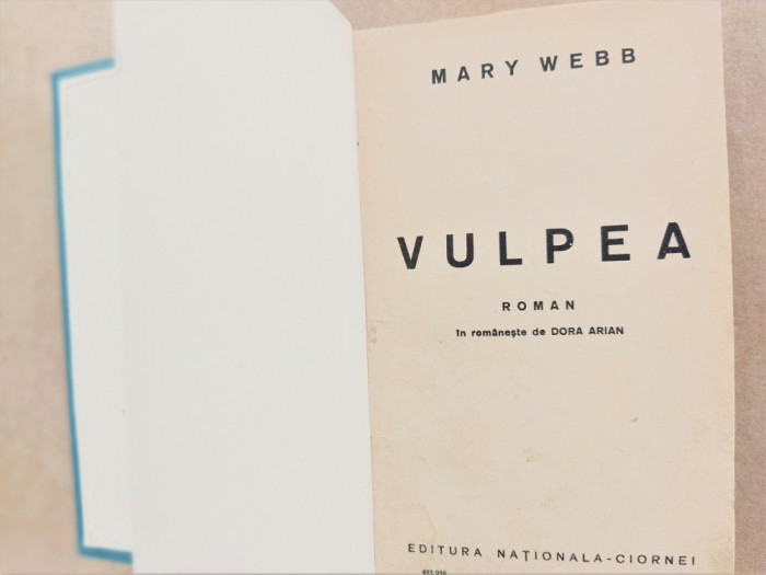 Mary Webb - VULPEA ed Ciornei, legata