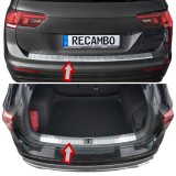 Set de 2 protectii bara spate si interior portbagaj mat premium pentru VW Tiguan II, 2 din 2016, Recambo