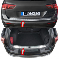 Set de 2 protectii bara spate si interior portbagaj mat premium pentru VW Tiguan II, 2 din 2016
