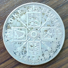 Moneda Regatul Unit - 1 Florin 1918 - Argint