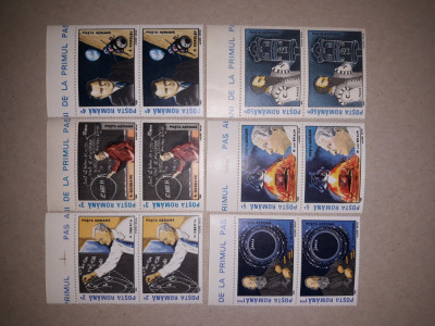 TIMBRE ROMANIA MNH-1989/LP1228-20 DE ANI DE LA PRIMUL PAS AL OMULUI PE LUNA foto