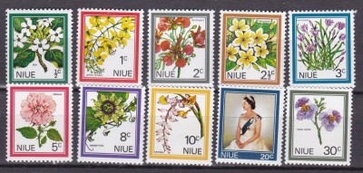 Niue 1969 flori MI 99-108 MNH foto